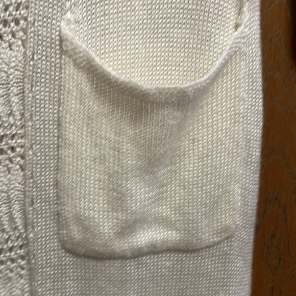 Tobi Long Cream knit Scalloped edges Cardigan in Medium - Picture 5 of 13